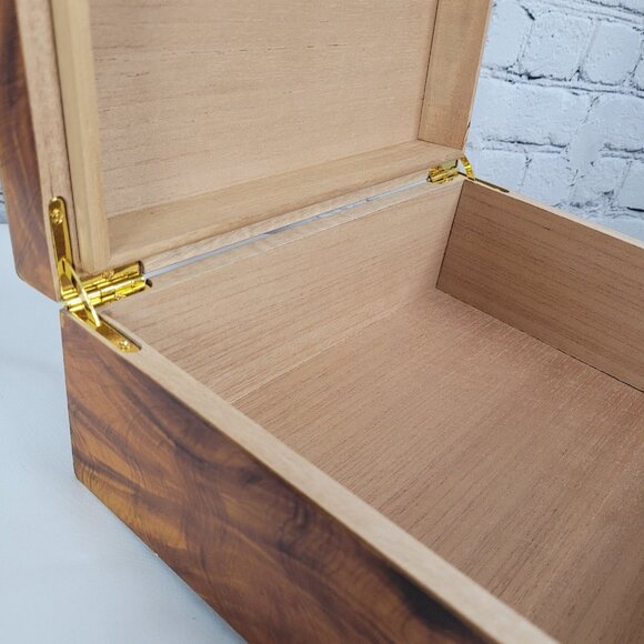 Quality Importers Trading Co Humidor Supreme Brown Wood Cigar Storage Box - Picture 7 of 9
